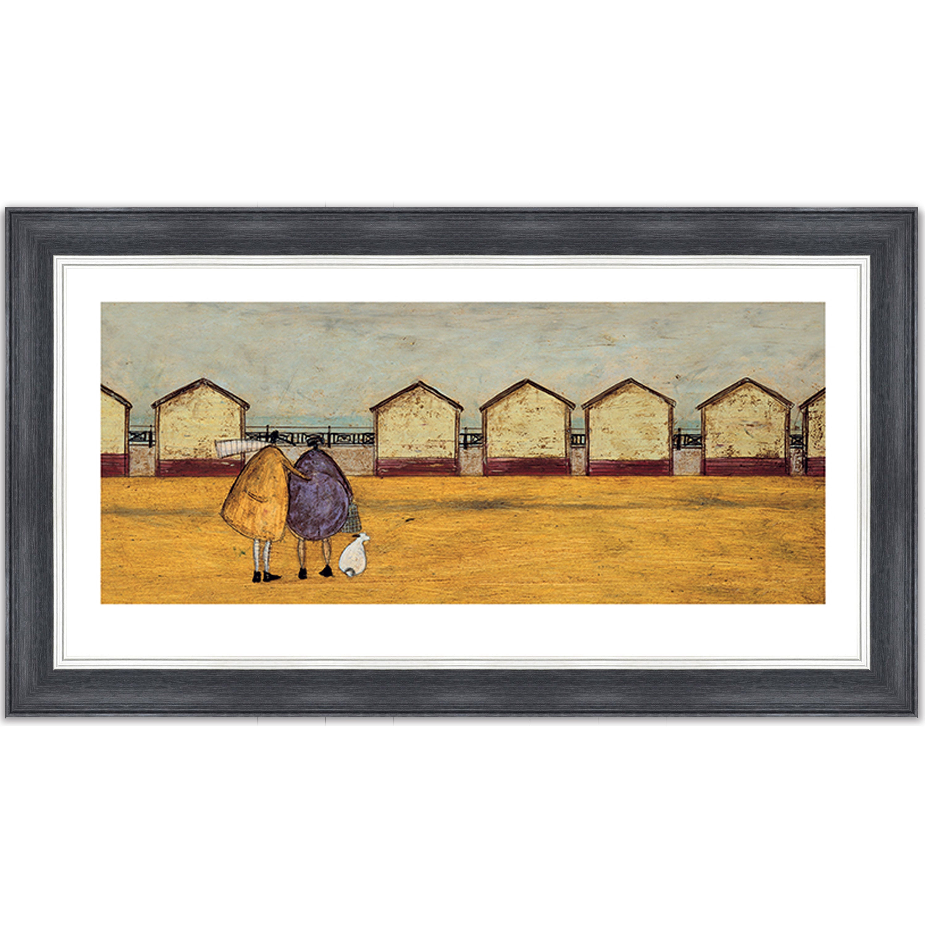 Looking Through The Gap In The Beach Huts