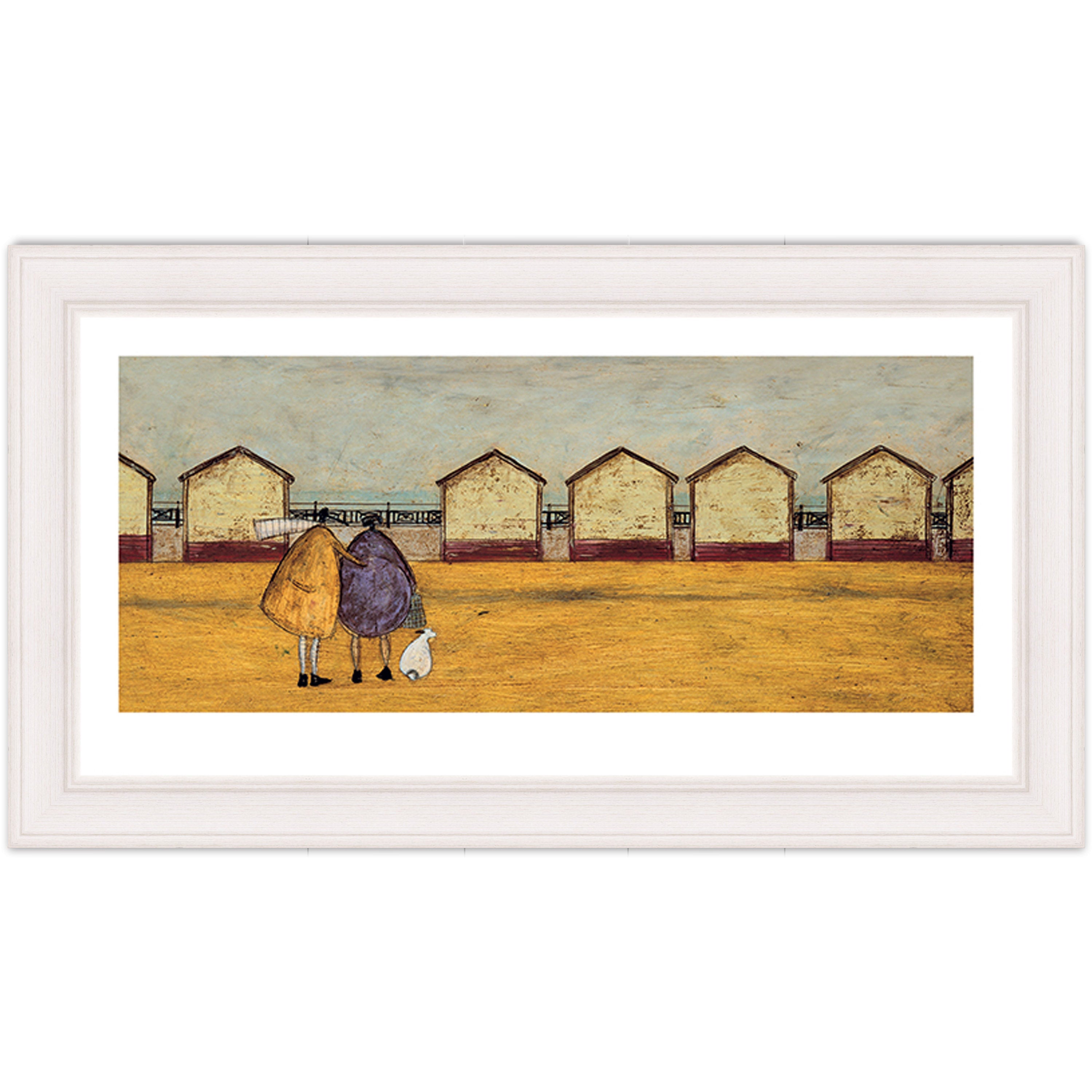 Looking Through The Gap In The Beach Huts
