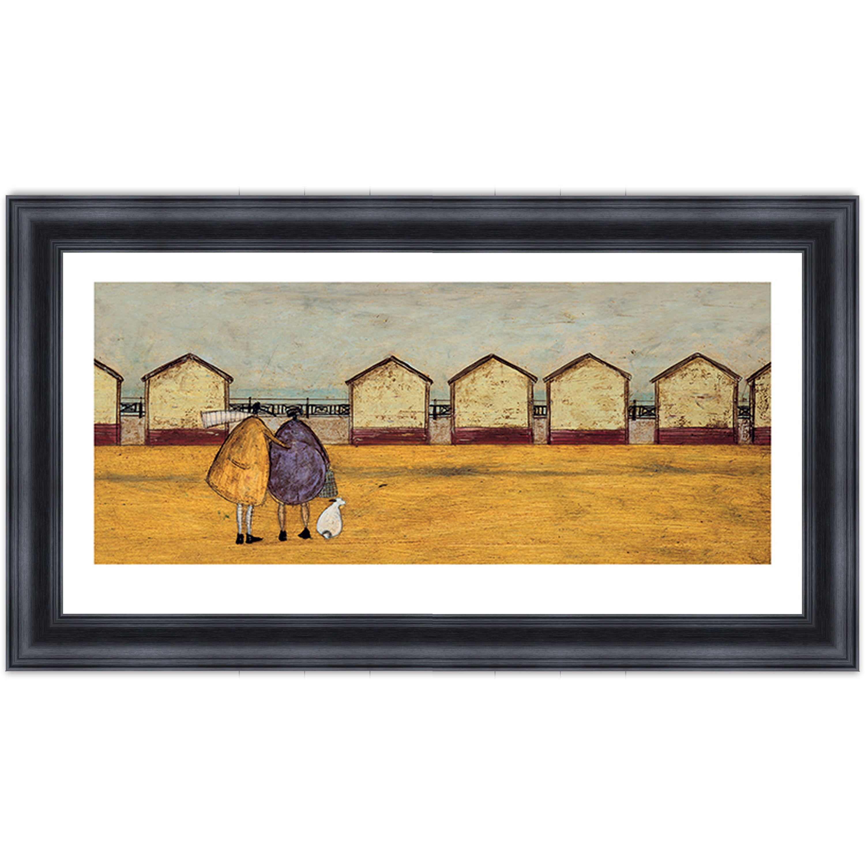 Looking Through The Gap In The Beach Huts