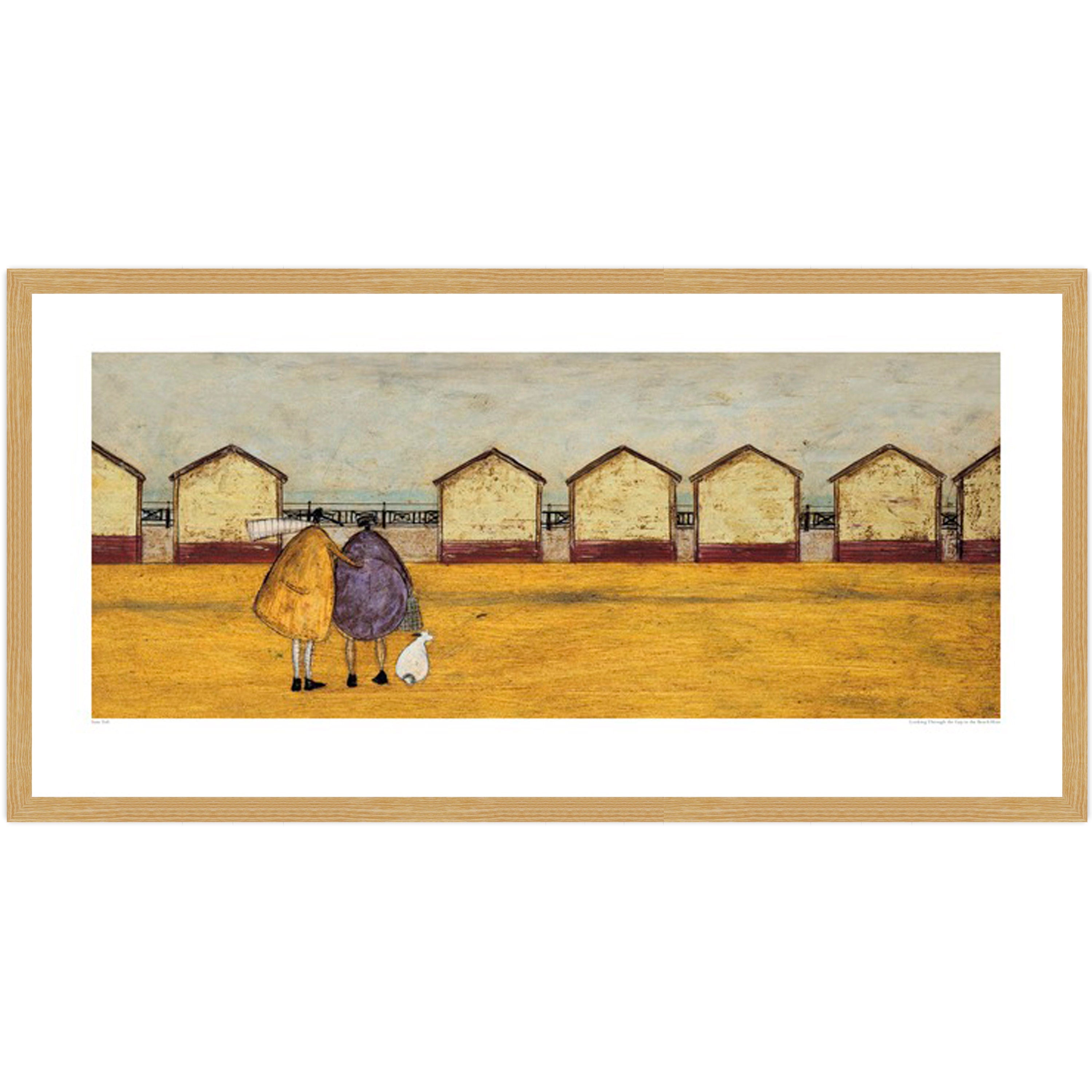 Looking Through The Gap In The Beach Huts