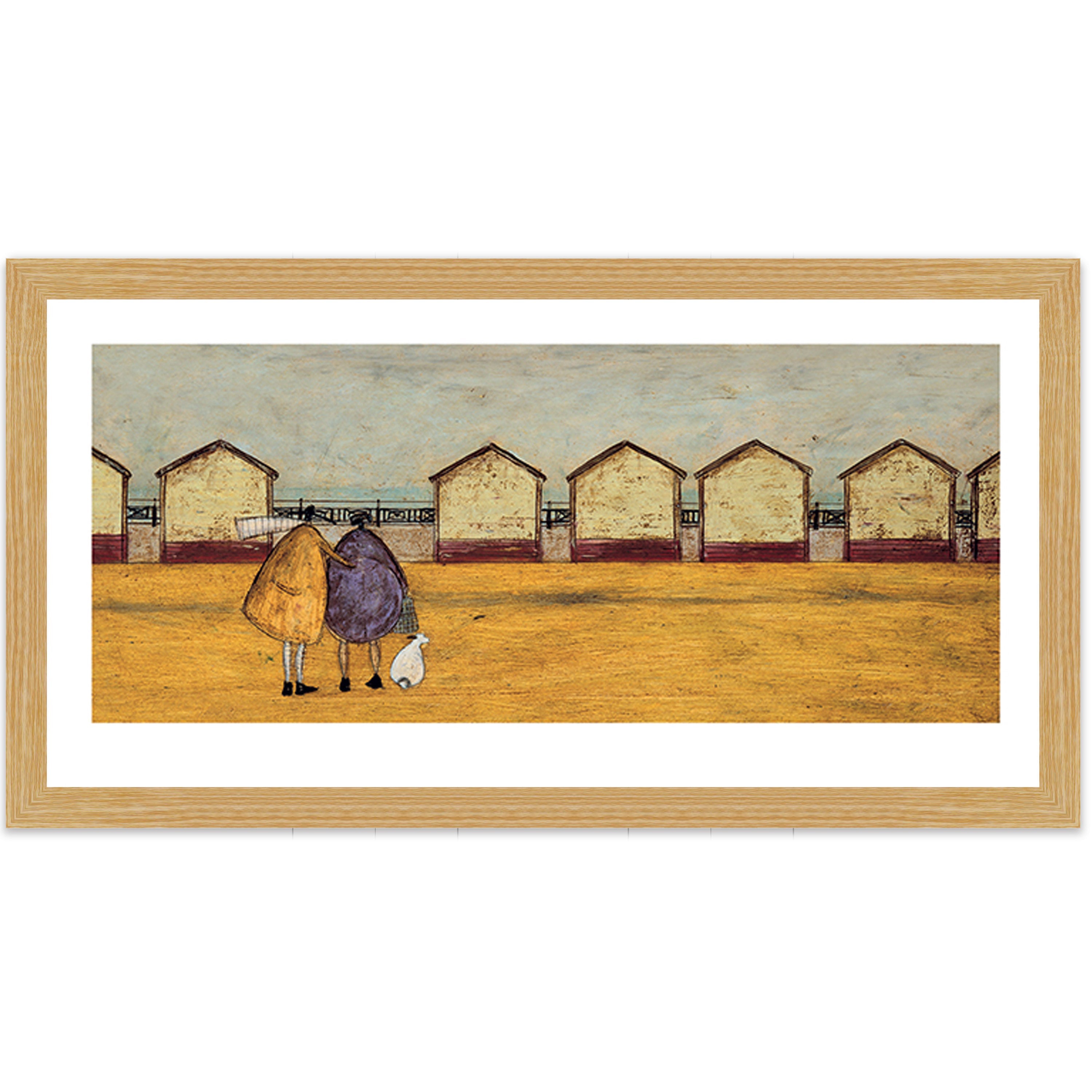 Looking Through The Gap In The Beach Huts