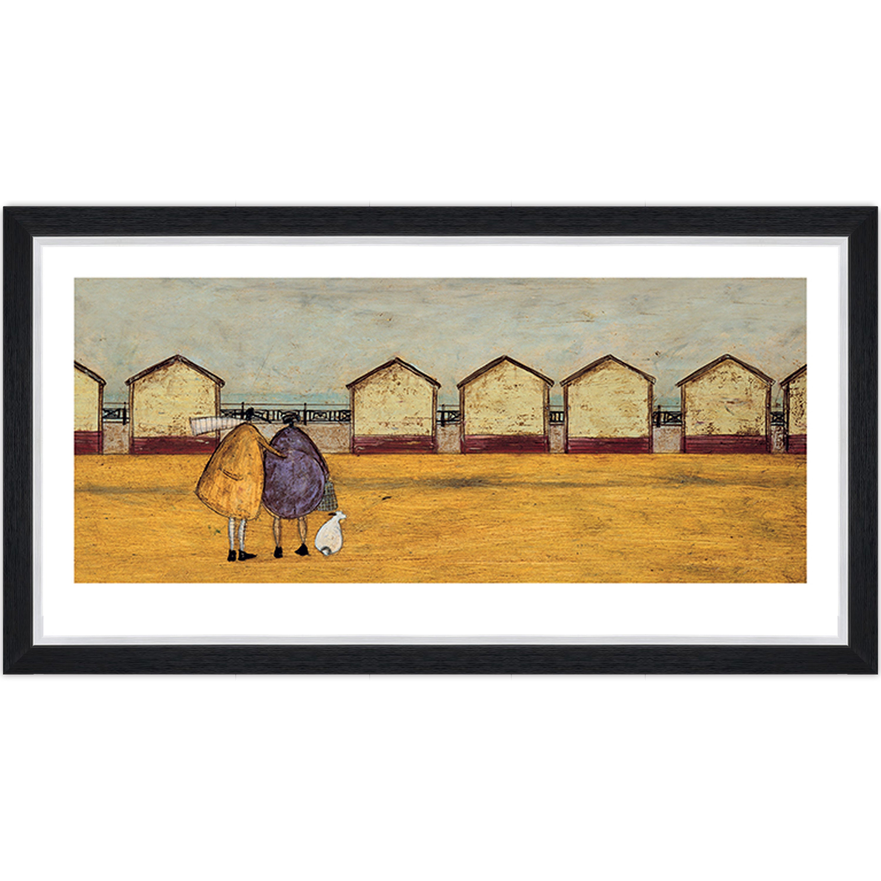 Looking Through The Gap In The Beach Huts