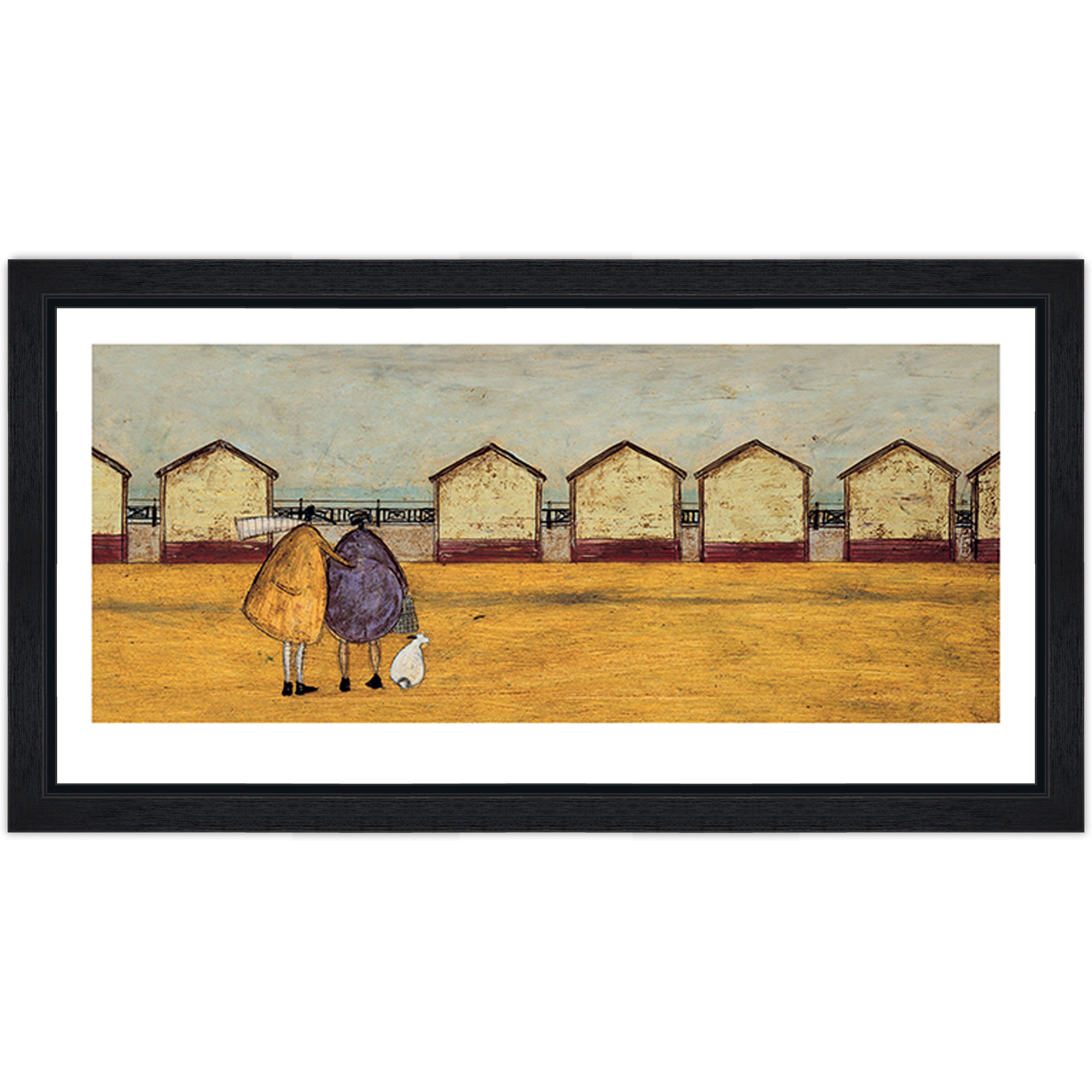 Looking Through The Gap In The Beach Huts