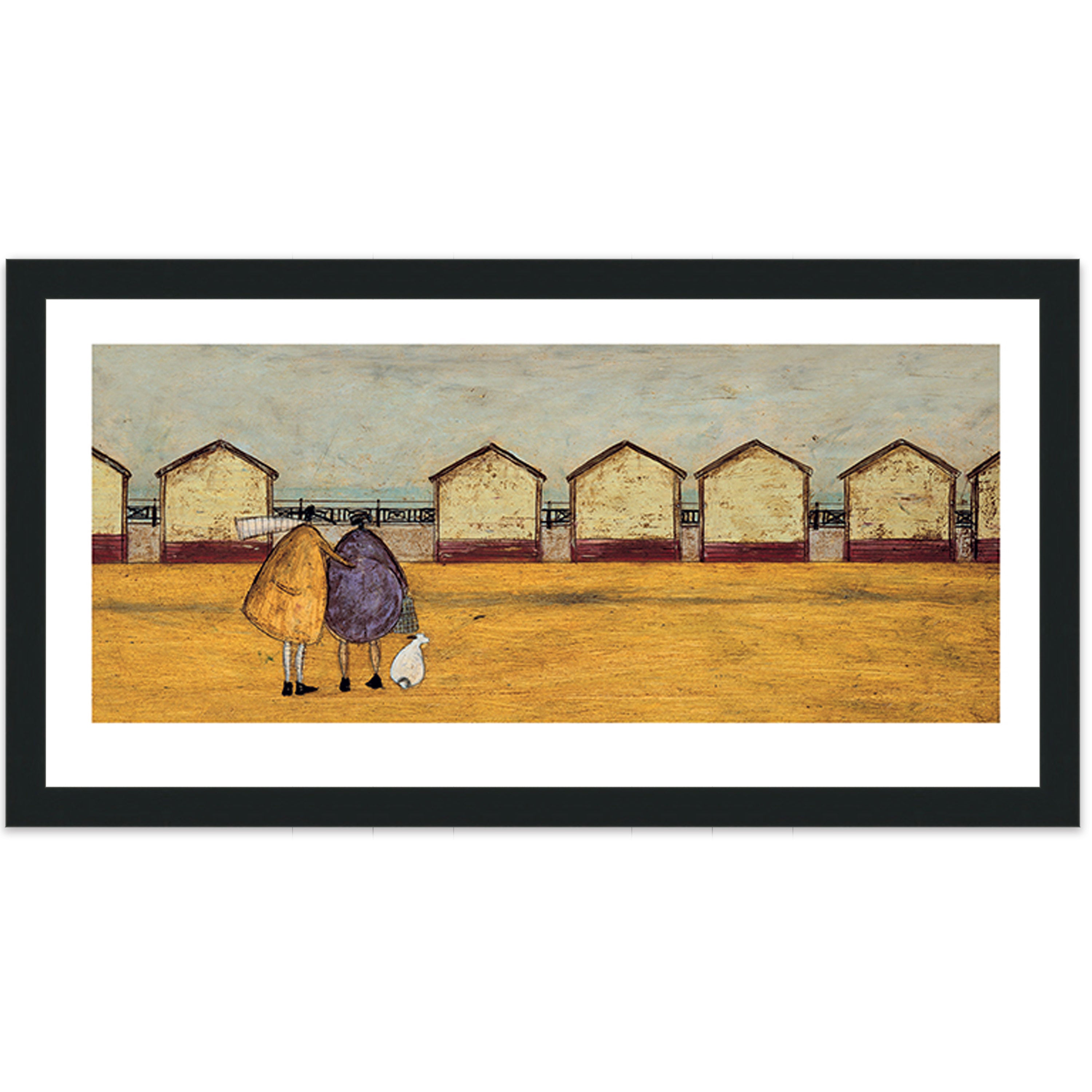 Looking Through The Gap In The Beach Huts